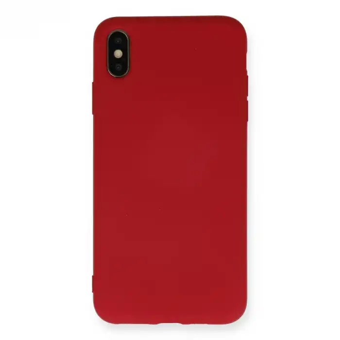Apple İphone Xs Max Kılıf Nano İçi Kadife Silikon - Kırmızı