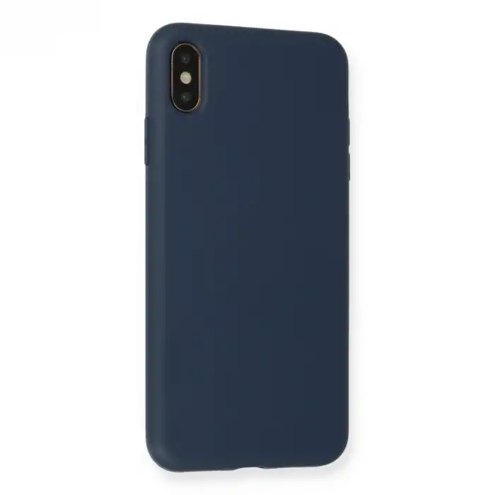 Apple İphone Xs Max Kılıf Nano İçi Kadife Silikon - Lacivert