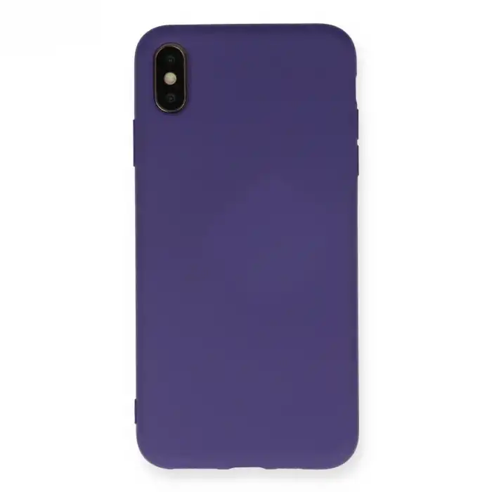 Apple İphone Xs Max Kılıf Nano İçi Kadife Silikon - Mor