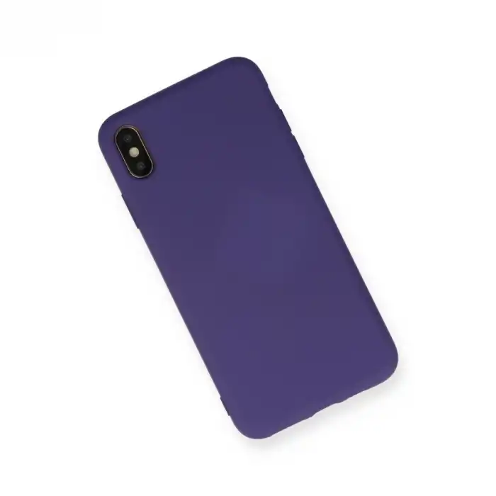 Apple İphone Xs Max Kılıf Nano İçi Kadife Silikon - Mor