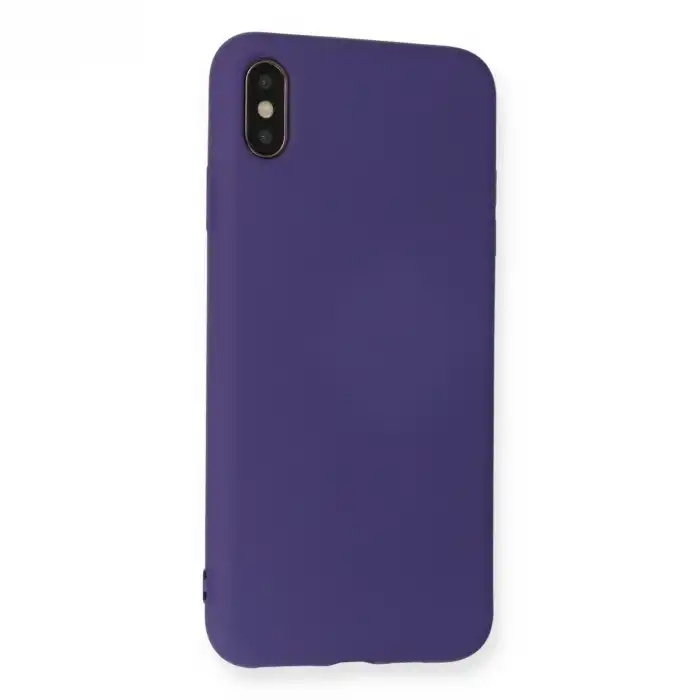 Apple İphone Xs Max Kılıf Nano İçi Kadife Silikon - Mor