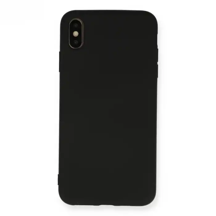 Apple İphone Xs Max Kılıf Nano İçi Kadife Silikon - Siyah