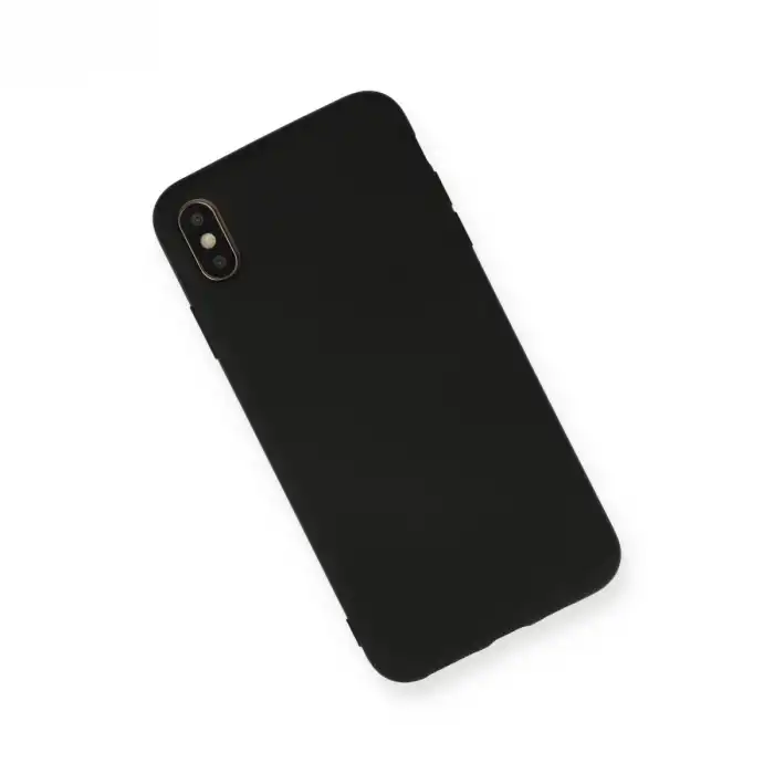 Apple İphone Xs Max Kılıf Nano İçi Kadife Silikon - Siyah