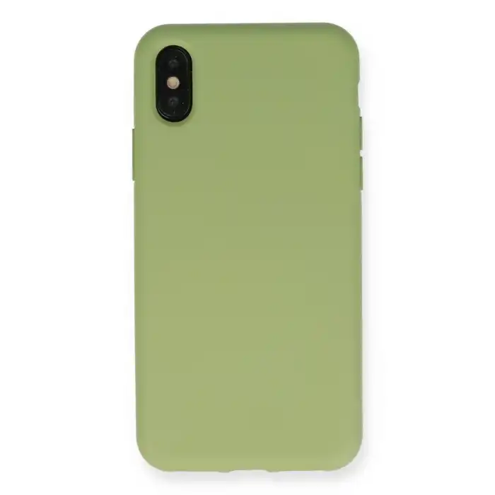 Apple İphone Xs Max Kılıf Nano İçi Kadife Silikon - Yeşil
