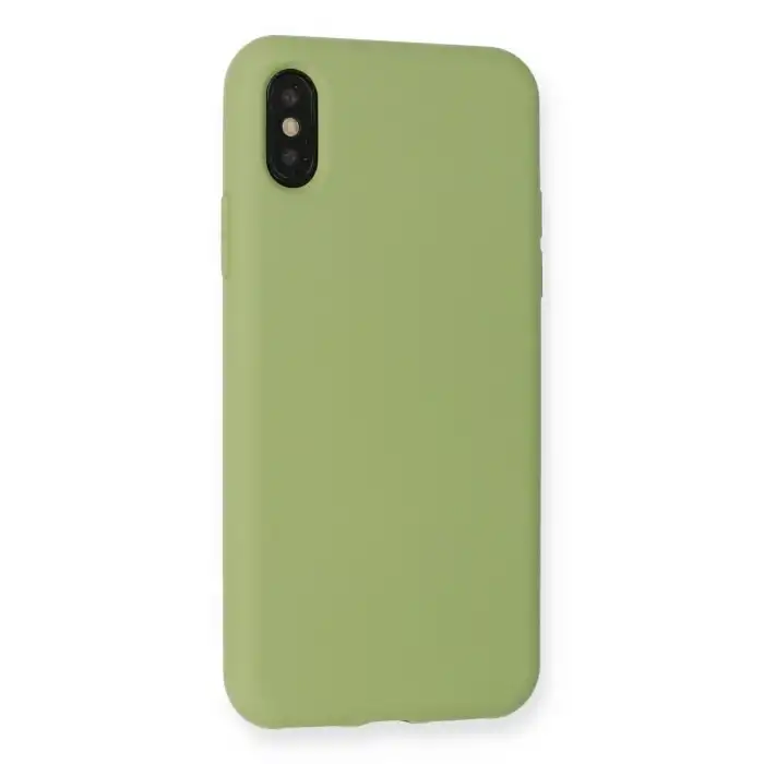 Apple İphone Xs Max Kılıf Nano İçi Kadife Silikon - Yeşil