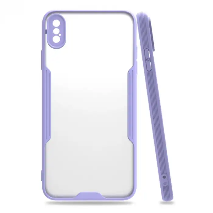 Apple İphone Xs Max Kılıf Platin Silikon - Lila