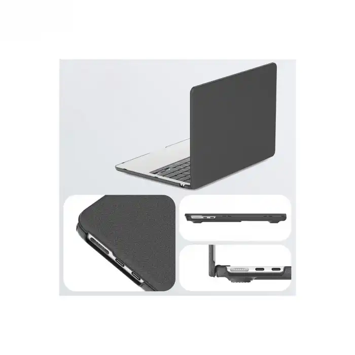Apple Macbook Air 15 2024 Macbook Deri Kapak - Siyah
