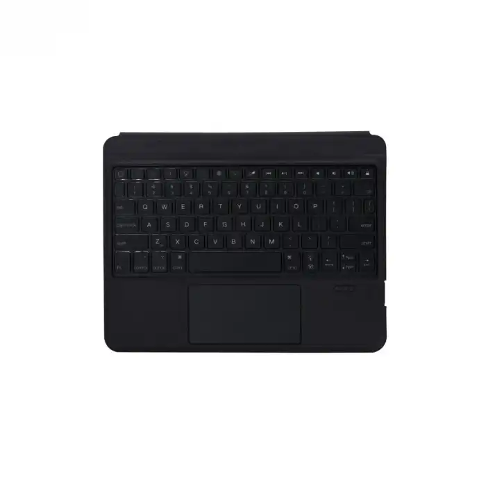 Apple T5209d İpad Pro 12.9 (2021) Kılıf İnter Ledli Klavyeli Tablet Kılıfı - Siyah