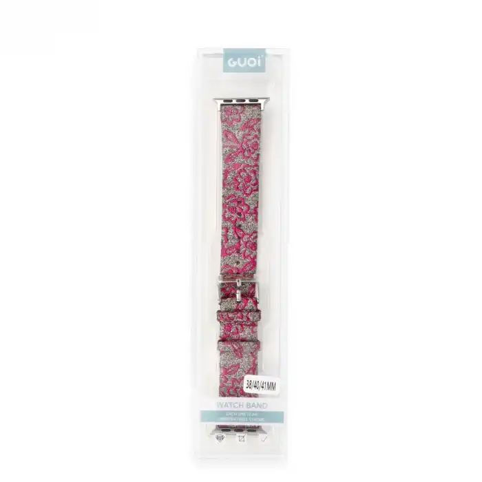 Apple Watch 38mm Creeper Desenli Kordon (saat Değildir) - Pembe