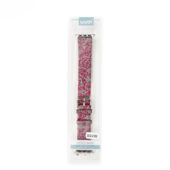 Apple Watch 38mm Creeper Desenli Kordon (saat Değildir) - Pembe