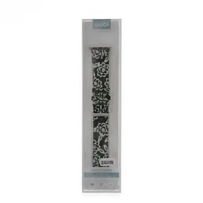 Apple Watch 38mm Creeper Desenli Kordon (saat Değildir) - Siyah