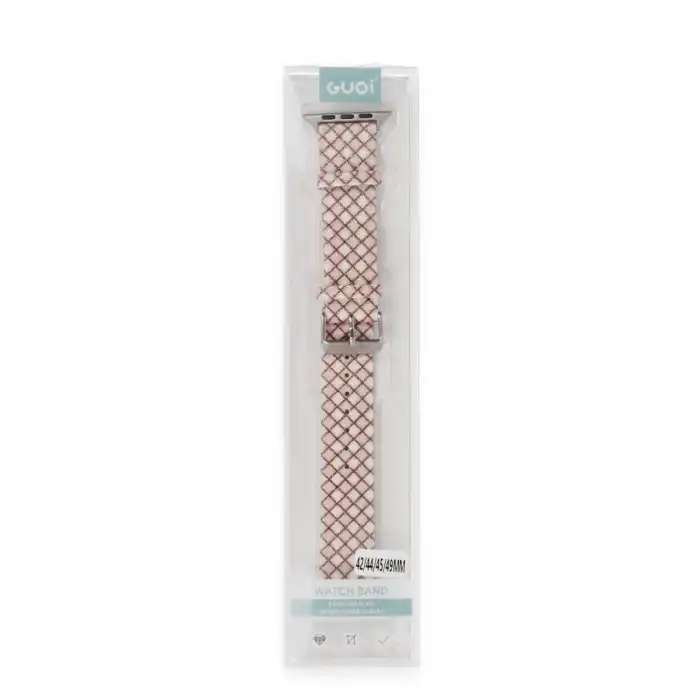 Apple Watch 38mm Karo Motif Kordon (saat Değildir) - Pembe