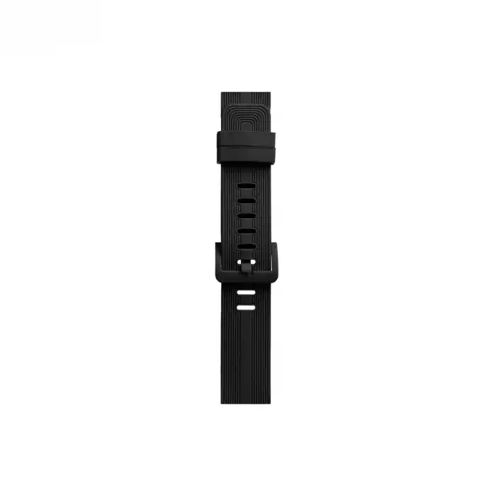 Apple Watch 38mm Kr408 Çizgili Silikon Kordon (saat Değildir) - Siyah