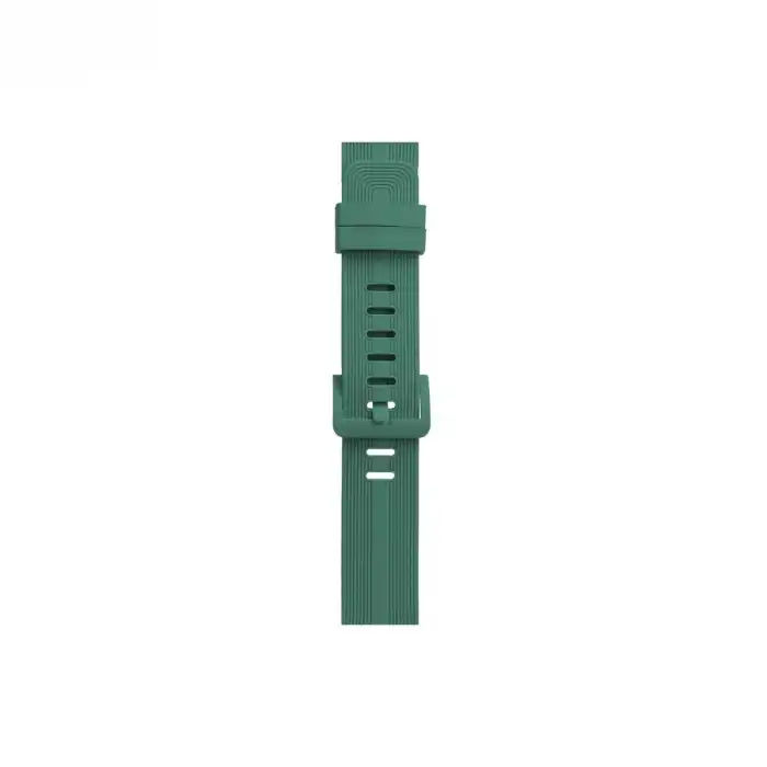 Apple Watch 38mm Kr408 Çizgili Silikon Kordon (saat Değildir) - Yeşil
