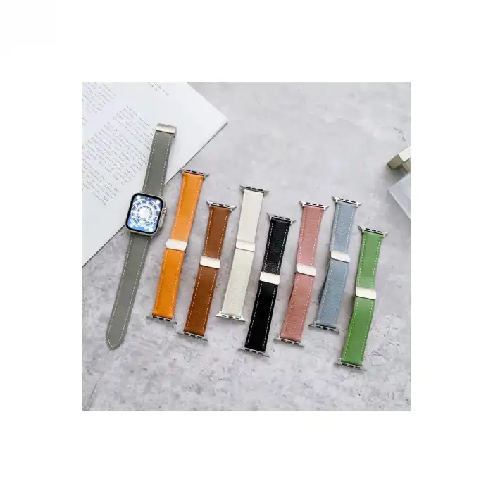 Apple Watch 38mm Kr414 Daks Deri Kordon (saat Değildir) - Siyah
