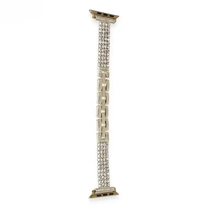 Apple Watch 38mm Live Taşlı Kordon (saat Değildir) - Gold