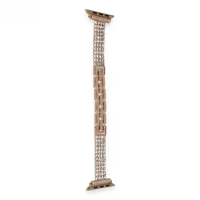 Apple Watch 38mm Live Taşlı Kordon (saat Değildir) - Rose Gold