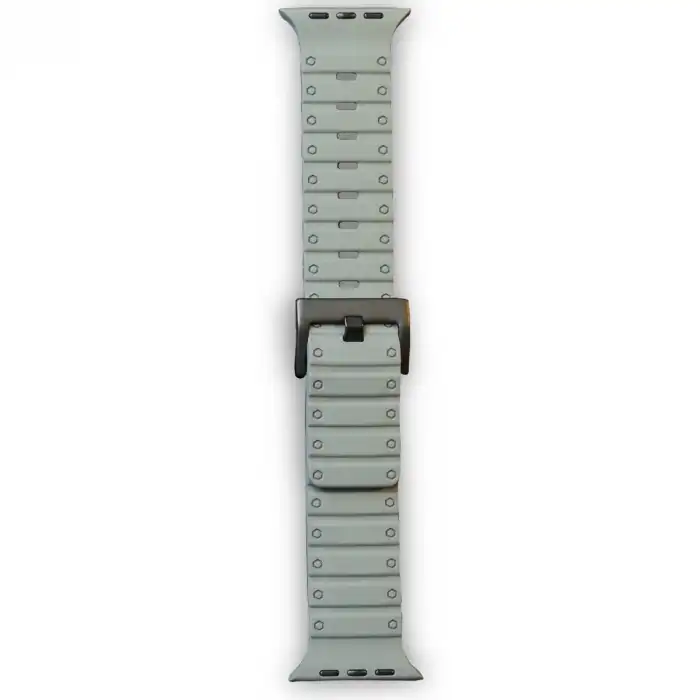 Apple Watch 42mm Magnus Mıknatıslı Silikon Kordon (saat Değildir) - Gri