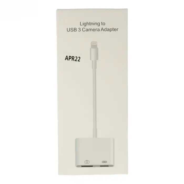 Apr22 Iphone Otg 2in1 - Beyaz