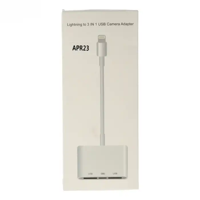 Apr23 Iphone Otg 3in1 - Beyaz