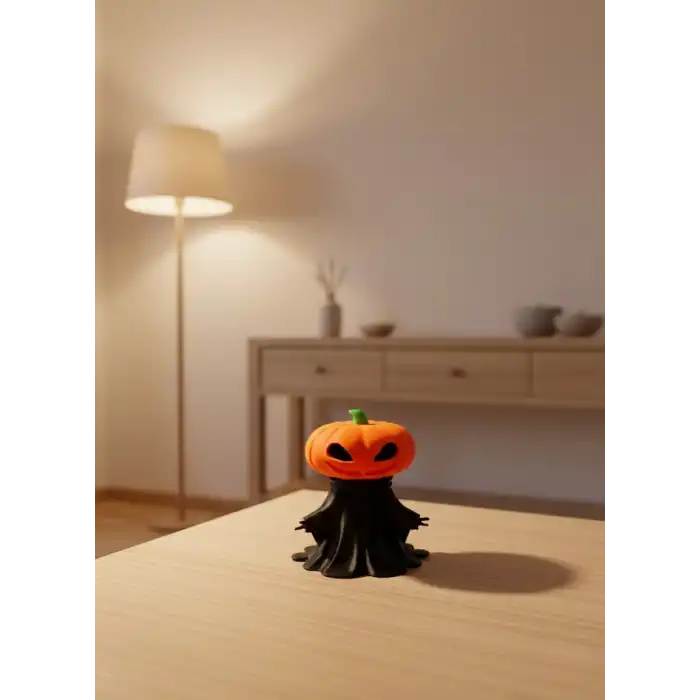 Balkabağı Figür 9cm Cadılar Bayramı Dekoratif Biblo