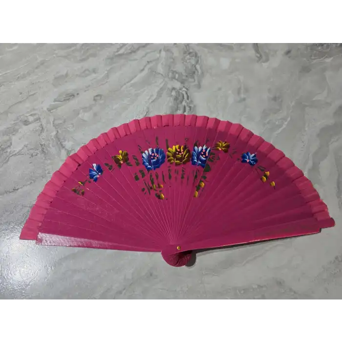 Bambu Çift Taraflı Yelpaze Karışık Renkler 12li Paket