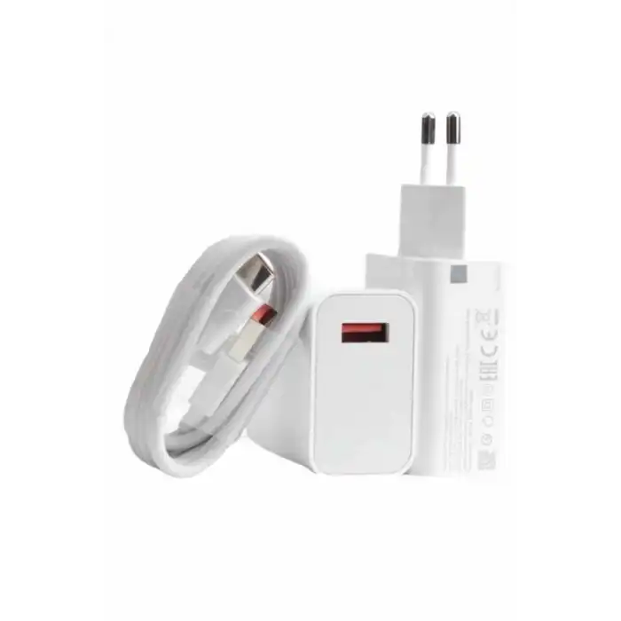 Beyaz Ultra Plus Hızlı Şarj Seti Şarj Adaptörü ve Kablosu 67W