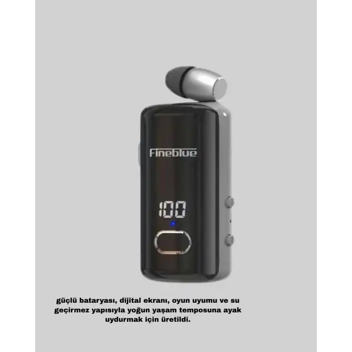 Bluetooth 5.3 Kablosuz Kulaklık Geri Çekilebilir Kablolu ve Ekranlı