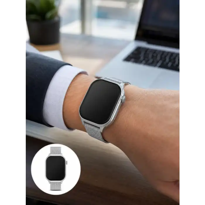 Bluetooth Görüşmeli Dokunmatik Akıllı Saat 3 Farklı Kordon Seçeneği