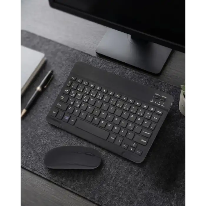 Bluetooth Klavye Mouse Seti Taşınabilir Wireless Bilgisayar Aksesuarı