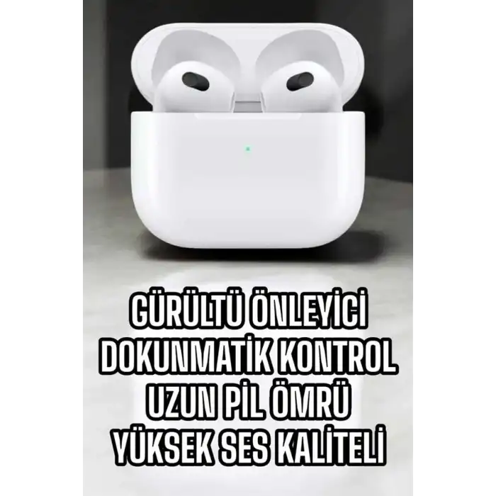 Bluetooth Kulaklık 3.Nesil Kablosuz Uzun Pil Ömrü Dokunmatik Kontrol Yeni Nesil
