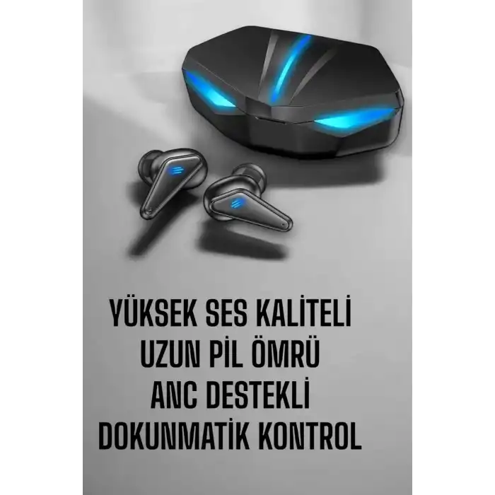 Bluetooth Oyuncu Kulaklığı Led Işıklı Kablosuz ANC Özelliği