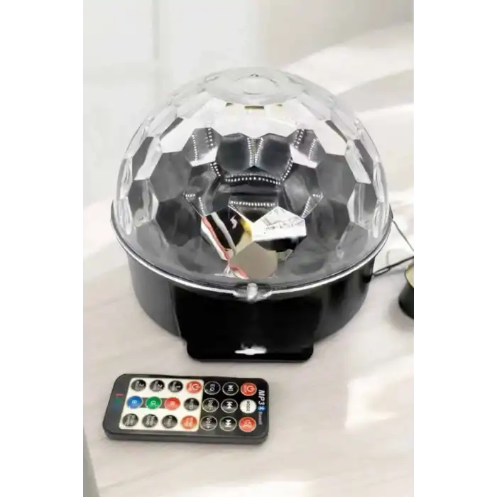 Bluetooth ve Uzaktan Kumandalı Çok Renkli Masaüstü Disko Topu