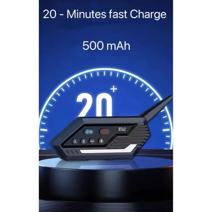 Bt62 Motosiklet Kask Kulaklığı Bluetooth Intercom 2 Intercom Bağlantılı