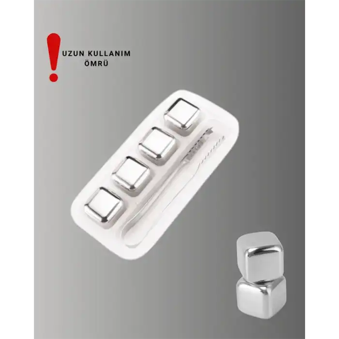 Çevre Dostu Metal Buz Küpü ve Kullanışlı Klips Seti