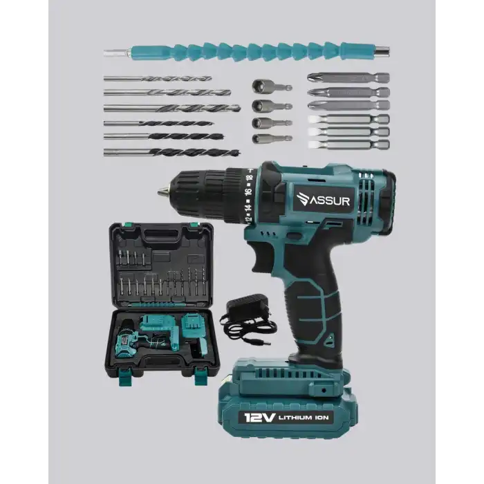 Çift Bataryalı Şarjlı Matkap Dijital Ekranlı Set