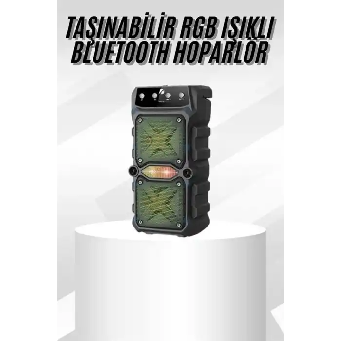 Çift Çıkışlı Güçlü Bataryalı Kablosuz Yüksek Ses Kaliteli Bluetooth Hoparlör