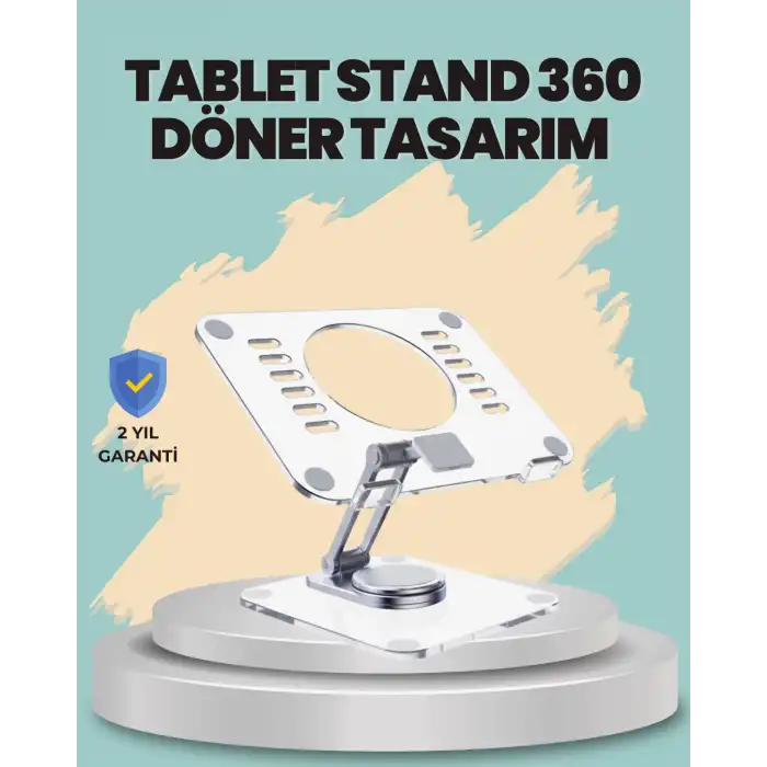 Çift Eksenli Ayarlanabilir Tablet Destek Standı