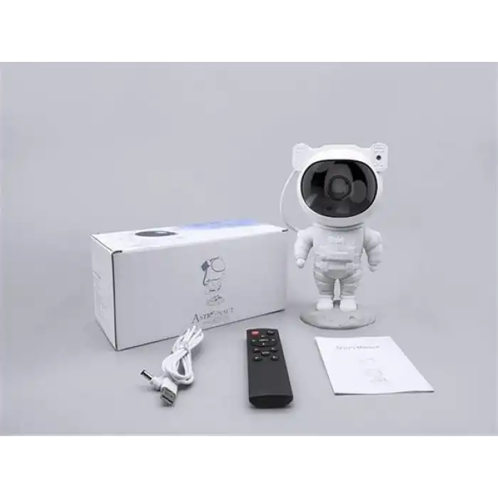Çocuklara Özel Projeksiyon Astronot Lamba Speaker Sevimli