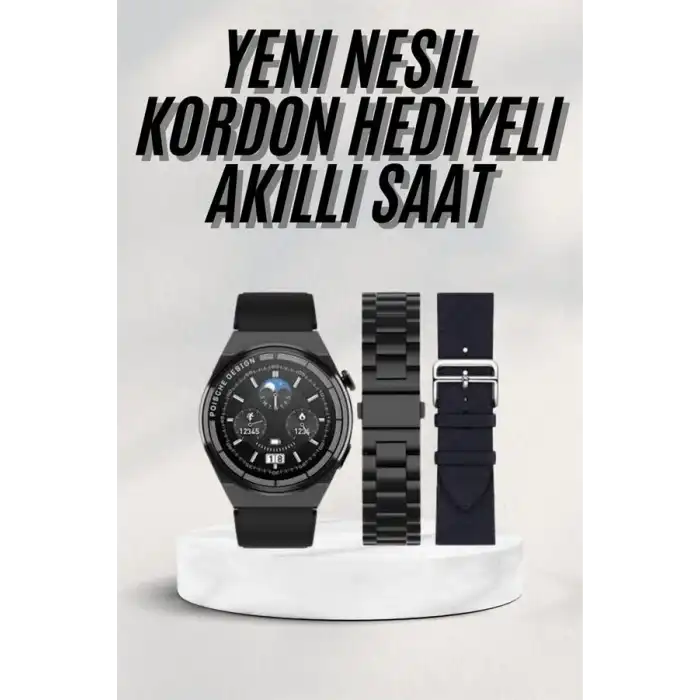 En Çok Tercih Edilen Akıllı Saat Amoled Ekran Nabız Sensörü GPS Uyumlu Adımsayar