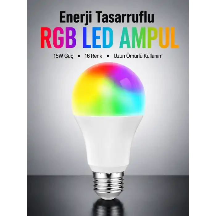 Enerji Verimli Akıllı LED Ampul, Uzaktan Kontrol Özellikli
