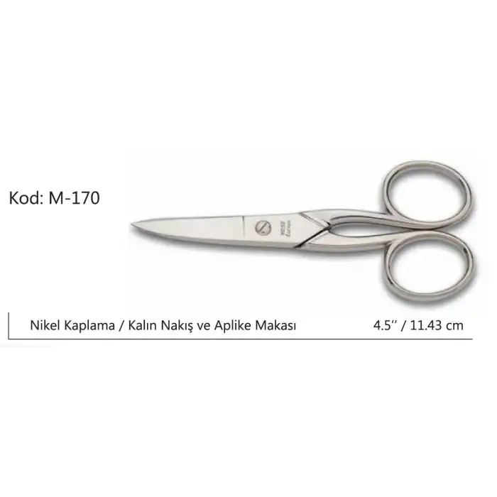 Europe Kalın Nakış Makası Süper Kalite No:4.5 11,43 Cm