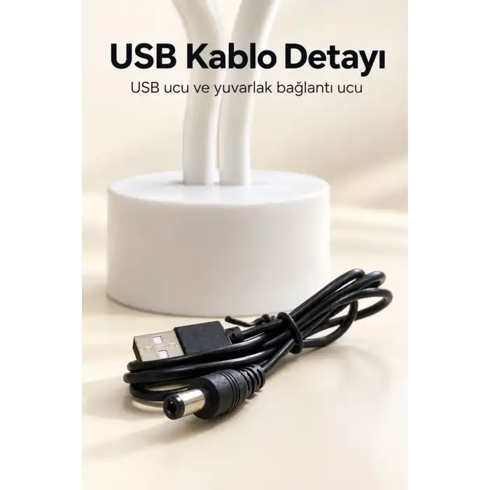 Flamingo LED Lamba Pembe Işıklı USB ve Pilli