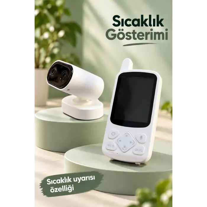 Gece Görüşlü Bebek Kamerası ve Ebeveyn Ekranı Seti