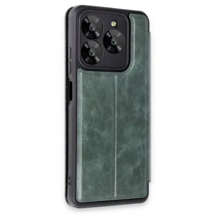 General Mobile Era 30 Kılıf Flip Cover - Koyu Yeşil