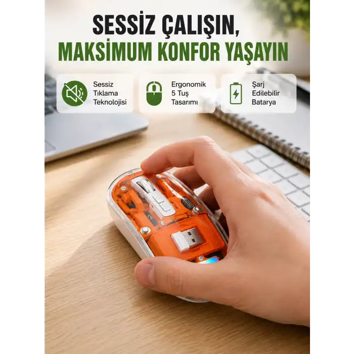 Geniş Uyumluluklu Kablosuz Fare – Windows, Mac, Linux Destekli Yeni Nesil