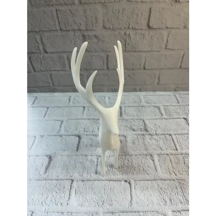Geyik Figürü Beyaz Modern Salon ve Raf Dekoru