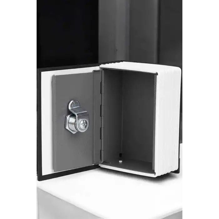 Gizli Kasa Kitap Görünümlü Anahtarlı Çelik Mini Kasa
