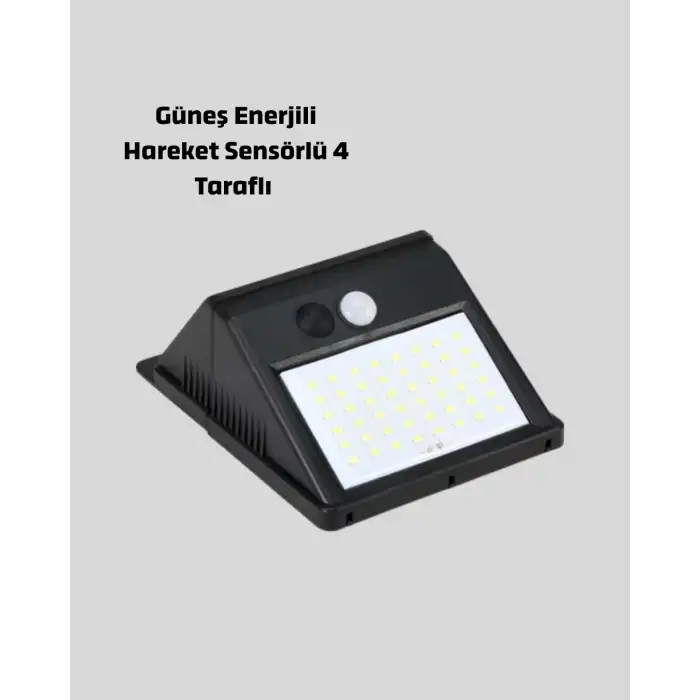 Güneş Enerjili Sensörlü Dış Mekan Duvar Lambası – 3 Modlu, 2200mAh Pil, 120° Algılama