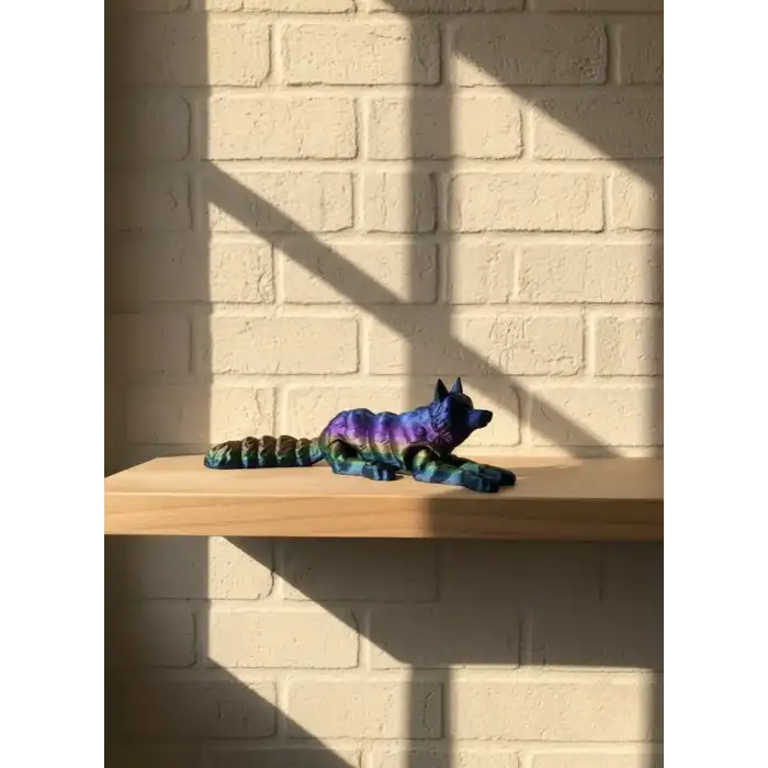 Hareketli Kurt Rainbow dekoratif esnek figür 10x24 cm
